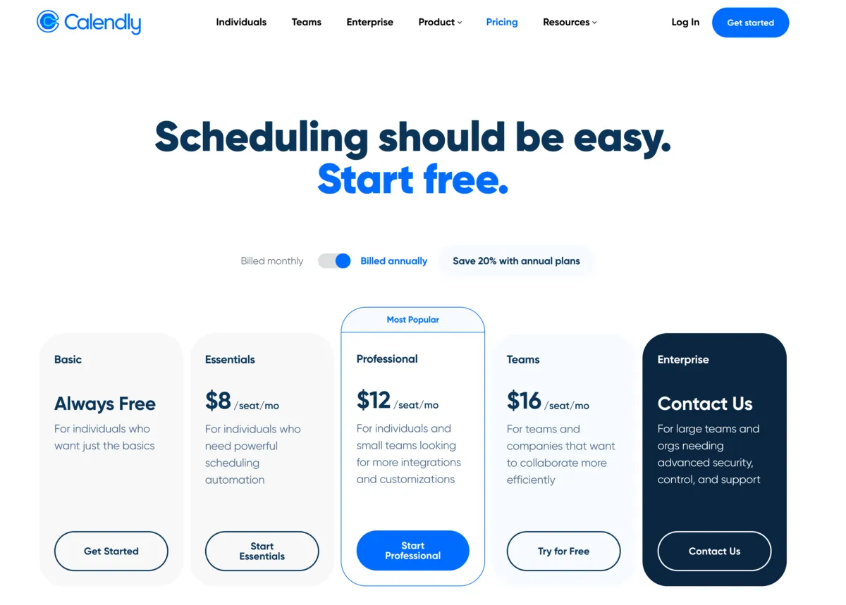 calendly subscription