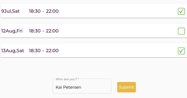 3. Participants vote